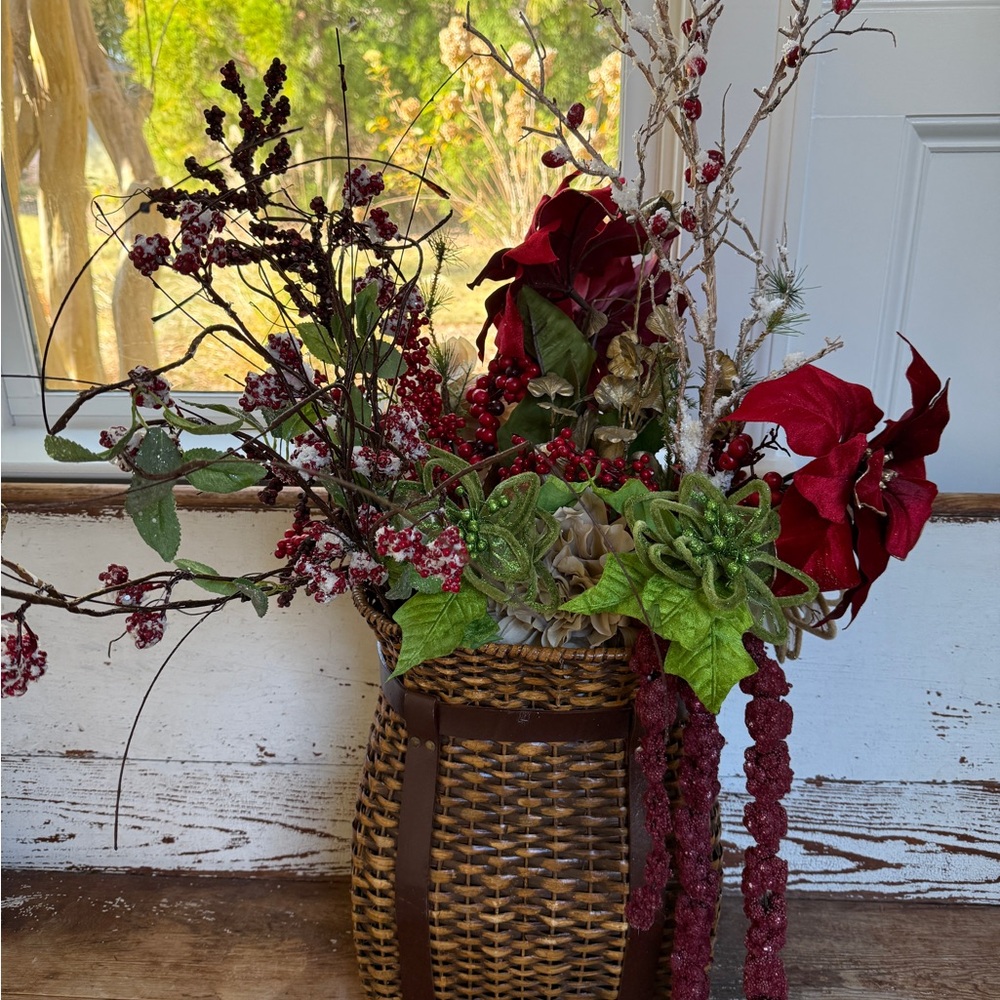 A bunch of Christmas Faux Christmas Greenery